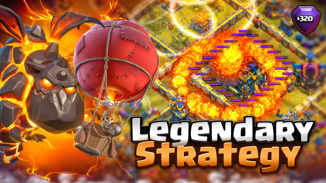 Legendary Strategy! Lava Balloon + Fire Ball is SUPER BROKEN TH17 | Legends League | clash of clans