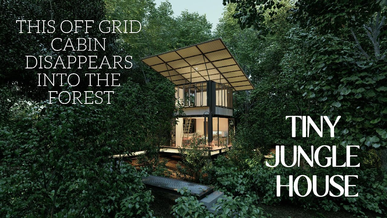 This Off-Grid Cabin Disappears into the Forest | Tiny Jungle House