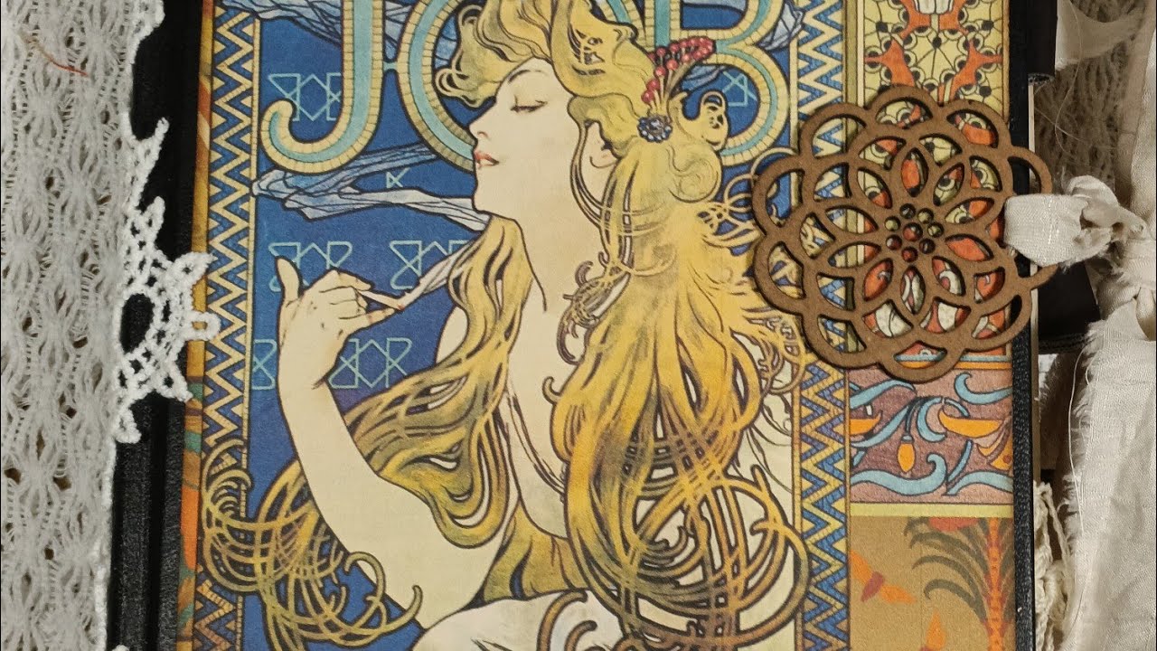 Completed Art Nouveau Junk Journal Flip Through. 
