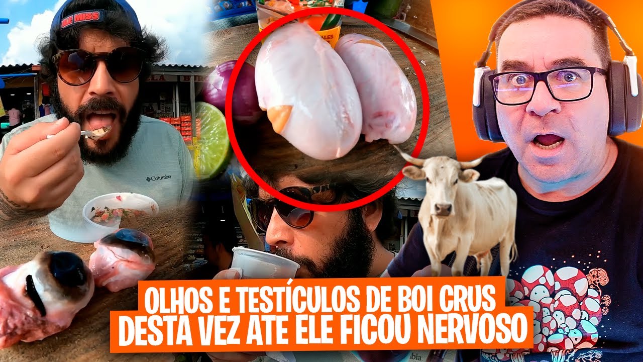 COMEU OLHOS E TESTÍCULO DE BOI, CRUS! | RIC REAGE AO MOCHILEIRO