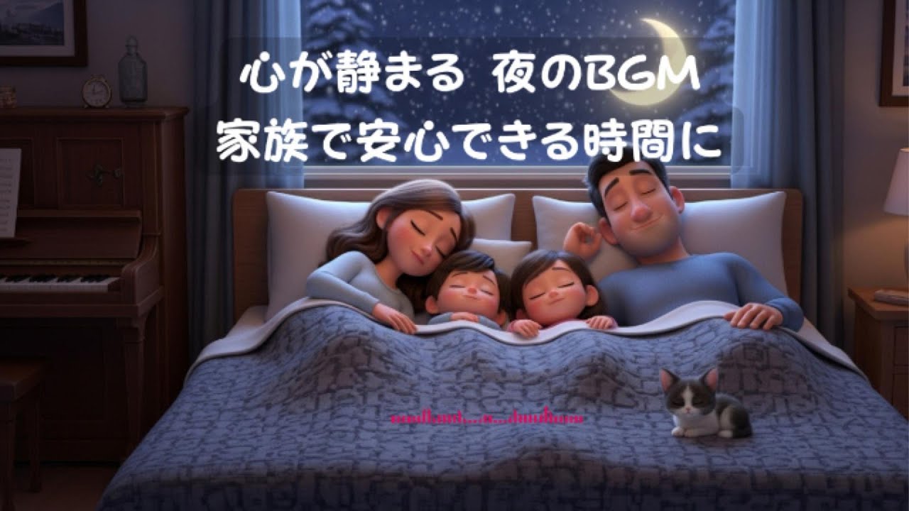 心を鎮める夜のBGM｜432Hz 睡眠用ヒーリング音楽｜家族で安心して流せるナイトBGM