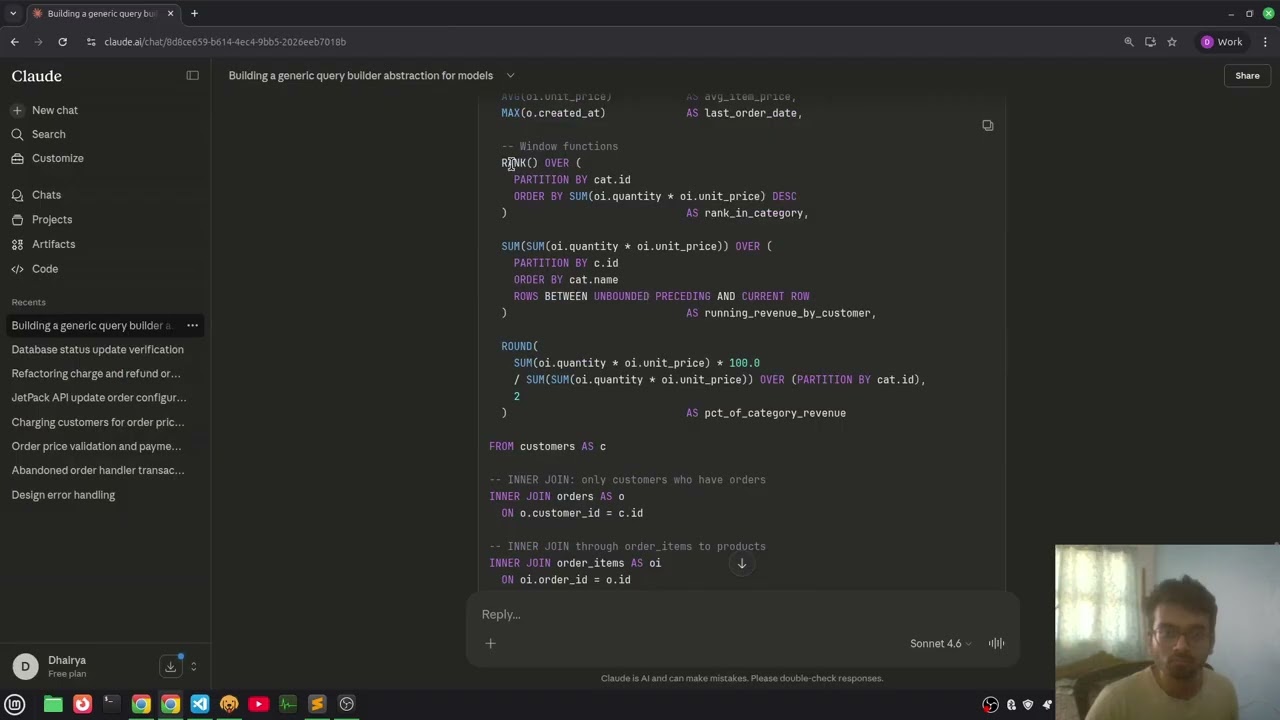 Learn with AI, learn sql concepts with ai and make notes