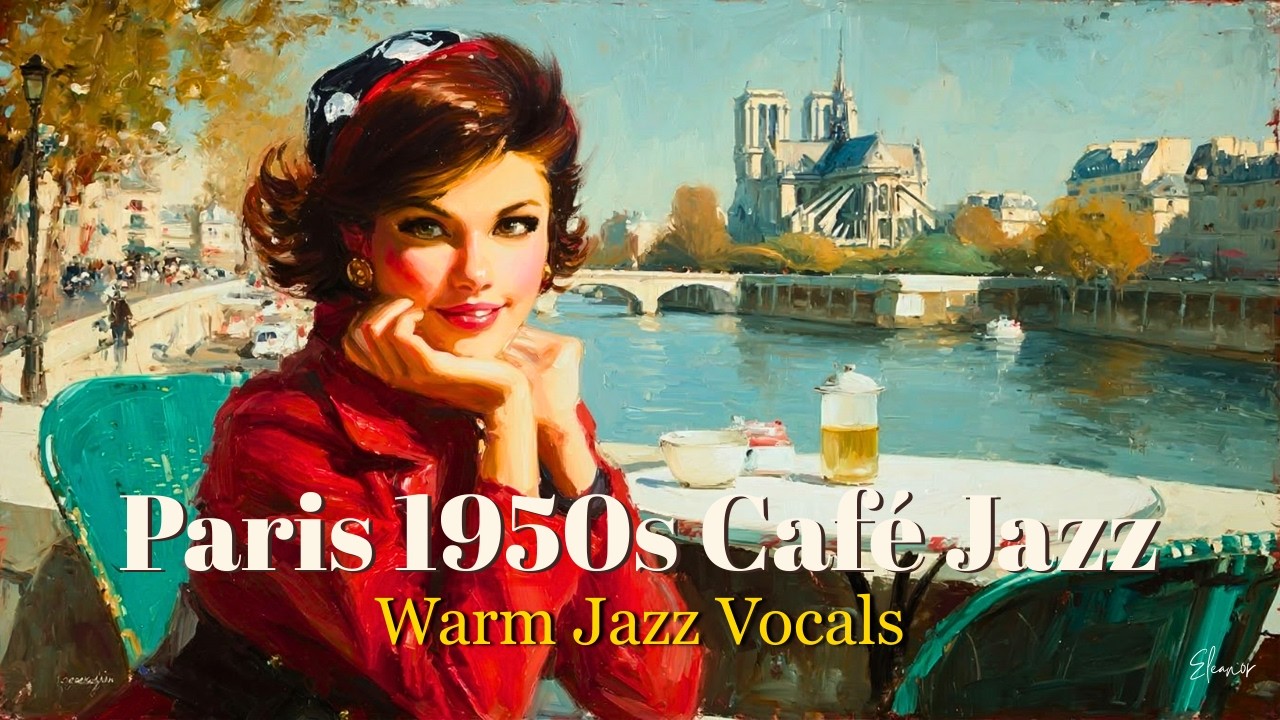 1950s Paris Seine Jazz ☕ Eleanor's Café Memory | Vintage Romance & Forgotten Moments