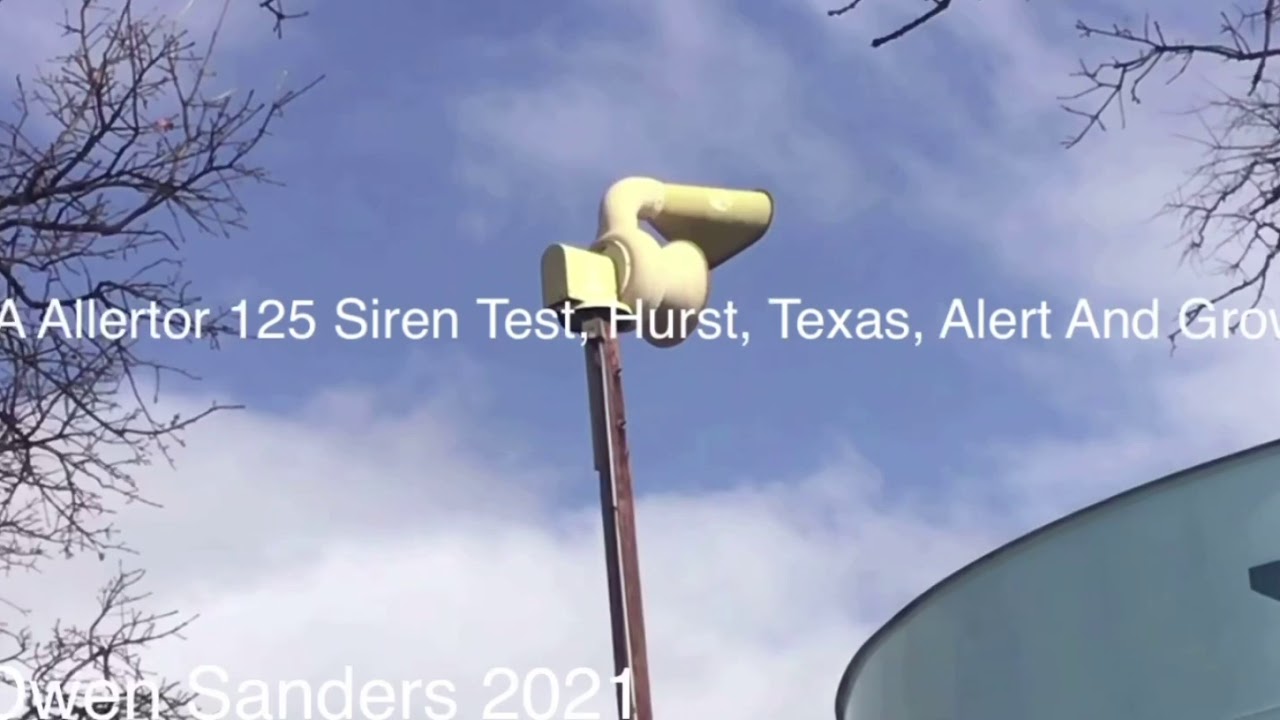 ACA Allertor 125 Siren Test, Hurst, Texas, Alert And Growl