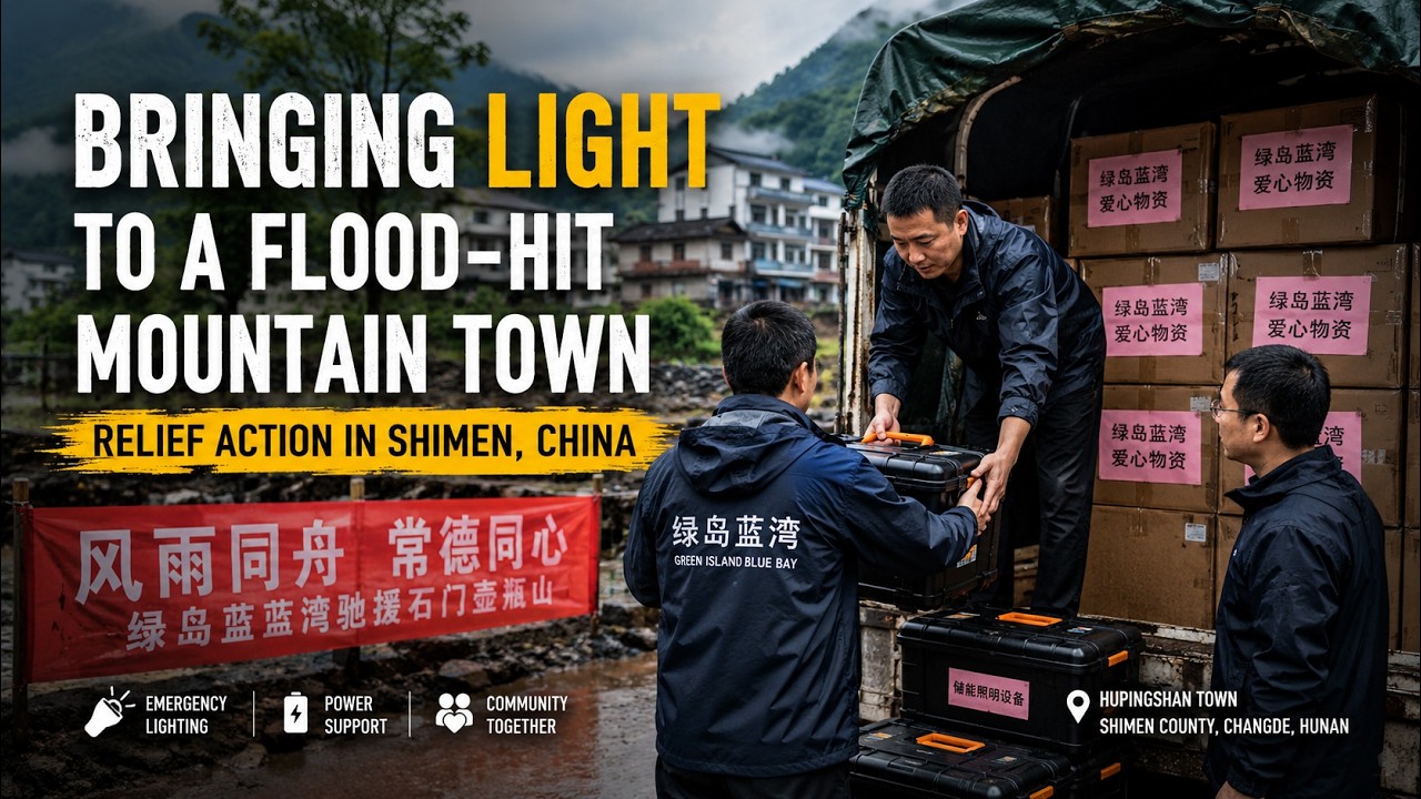 Bringing Light to a Flood-Hit Mountain Town in China | Green Island Blue Bay Relief Action