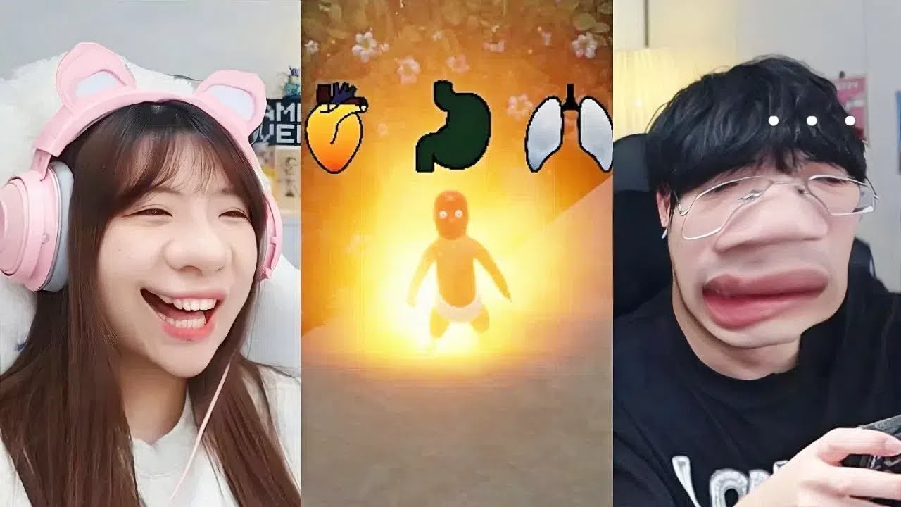 【周周和庄庄】GAMER  Best Couple Gaming：着火小人#vocal  Mobile Games Computer Games#games #funny