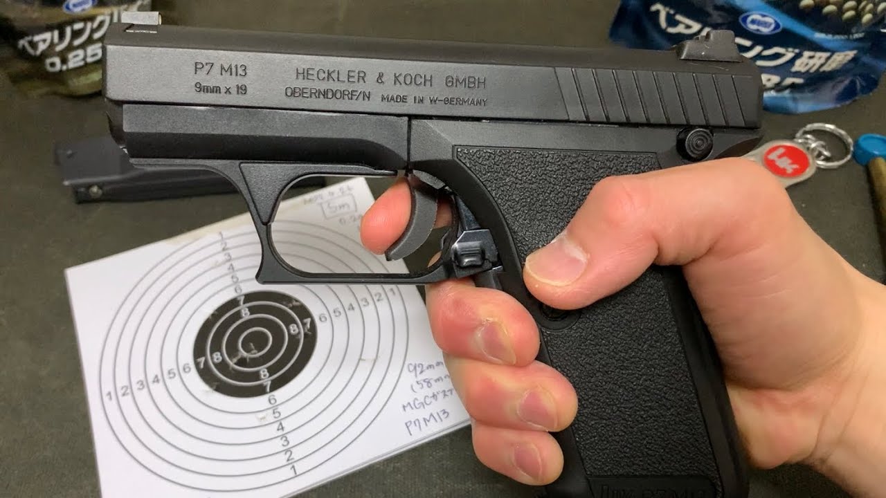 H&K P7M13  MGCガスブローバック　レビュー　ハンドガン　エアガンガスガン