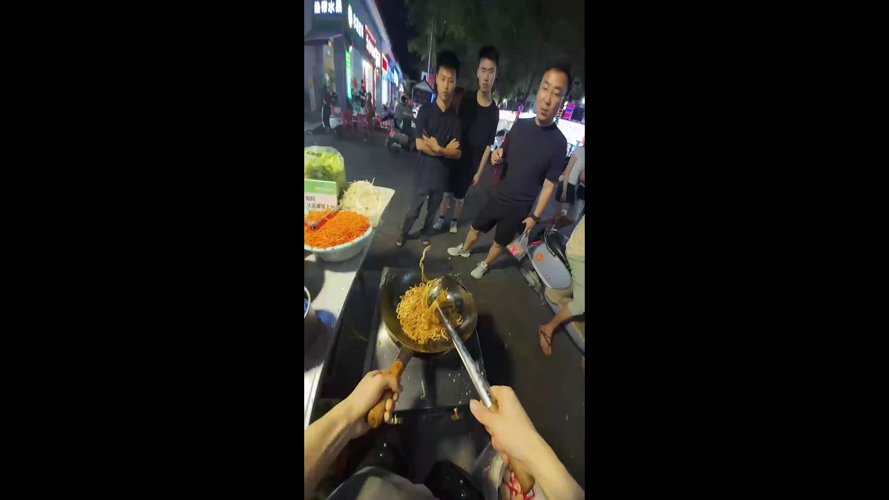 Haozai stir-fried rice noodles Chinese street snacks 🔴 Live Stream