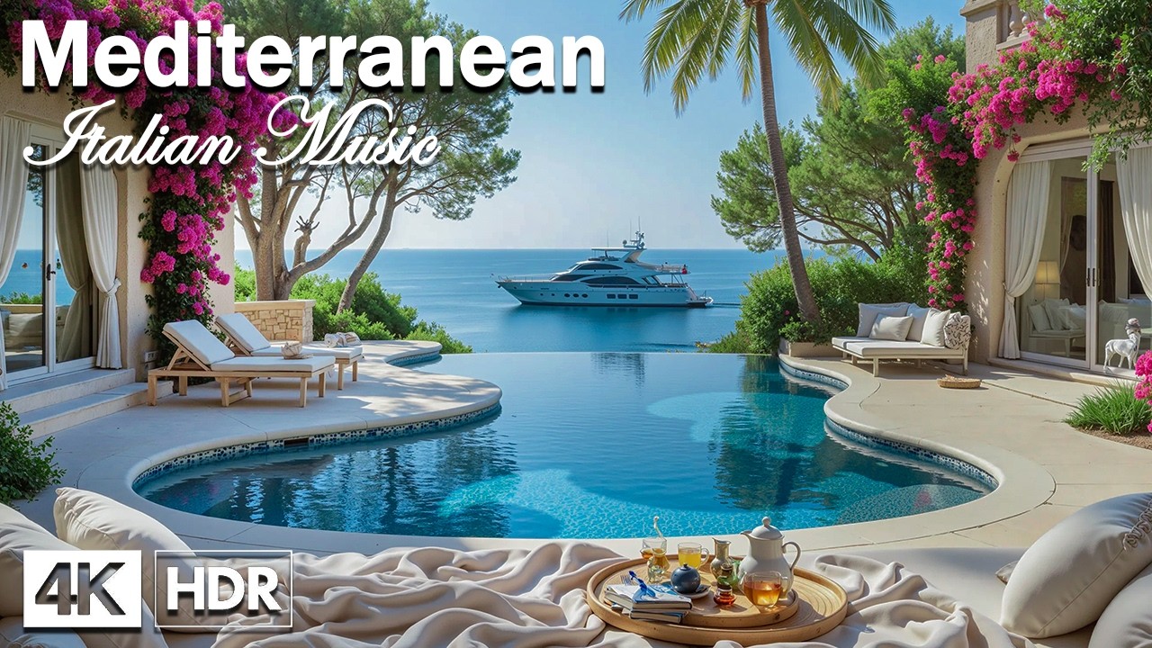 🎶 Chill Mediterranean Music Nostalgia 🌊🏡 Relaxing Italian Guitar & Coastal Serenity 4K