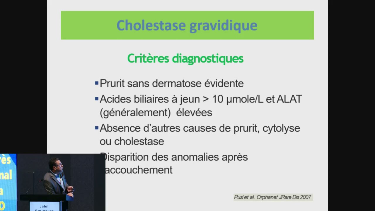 28 ème Congrès de la STGO: Jalel Boubaker : La cholestases intra hépatiques gravidiques