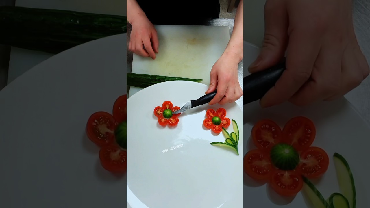 简单盘饰摆盘教程！#果蔬造型 #摆盘技巧 #水果拼盘