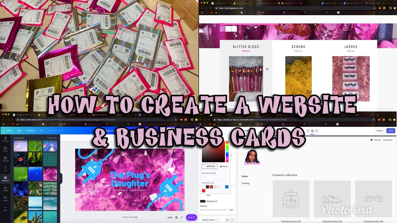Ep. 1 HOW TO CREATE A WEBSITE & BUSINESS CARDS |HOW TO START A BUSINESS