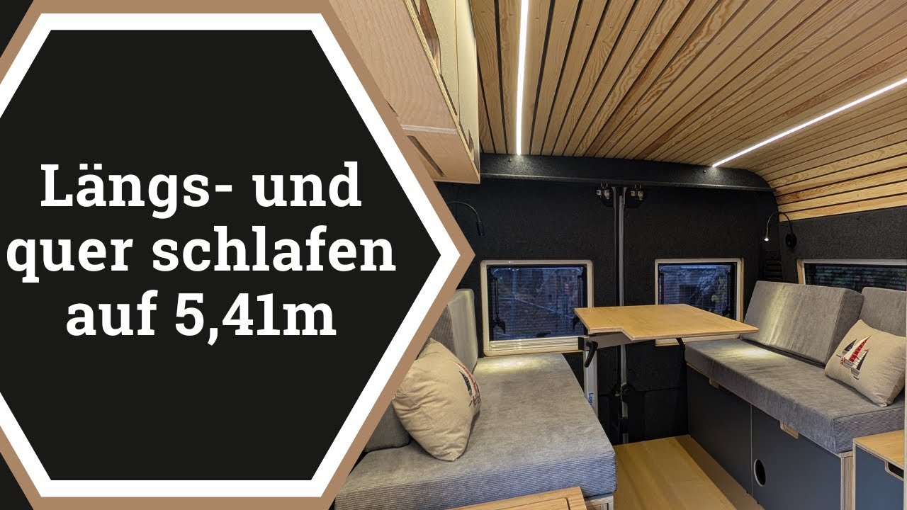 L&auml;ngs + quer schlafen, Bad, K&uuml;che & Stauraum auf 5,41m I Fiat Ducato L2H2 I Kompakter Allrounder