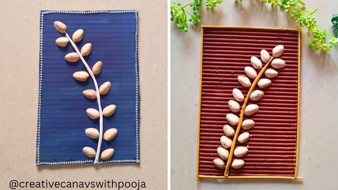 2 Easy DIY using Pistashells 🤩| Best out of waste|Cardboard sheet crafts|Wall Decor craft #diy #art