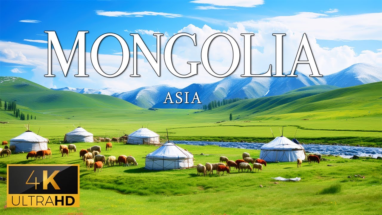 FLYING OVER MONGOLIA (4K Video UHD) - Peaceful Piano Music With Beautiful Nature Film For Relaxation