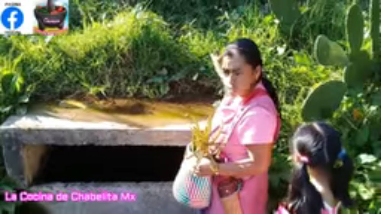 Cocinando una rica salsa de huevo con tepejilotes en mi pueblo.