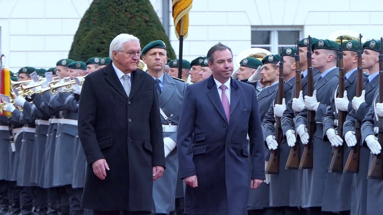 Ehrenbataillon - Großherzog Guillaume von Luxemburg - militärische Ehren