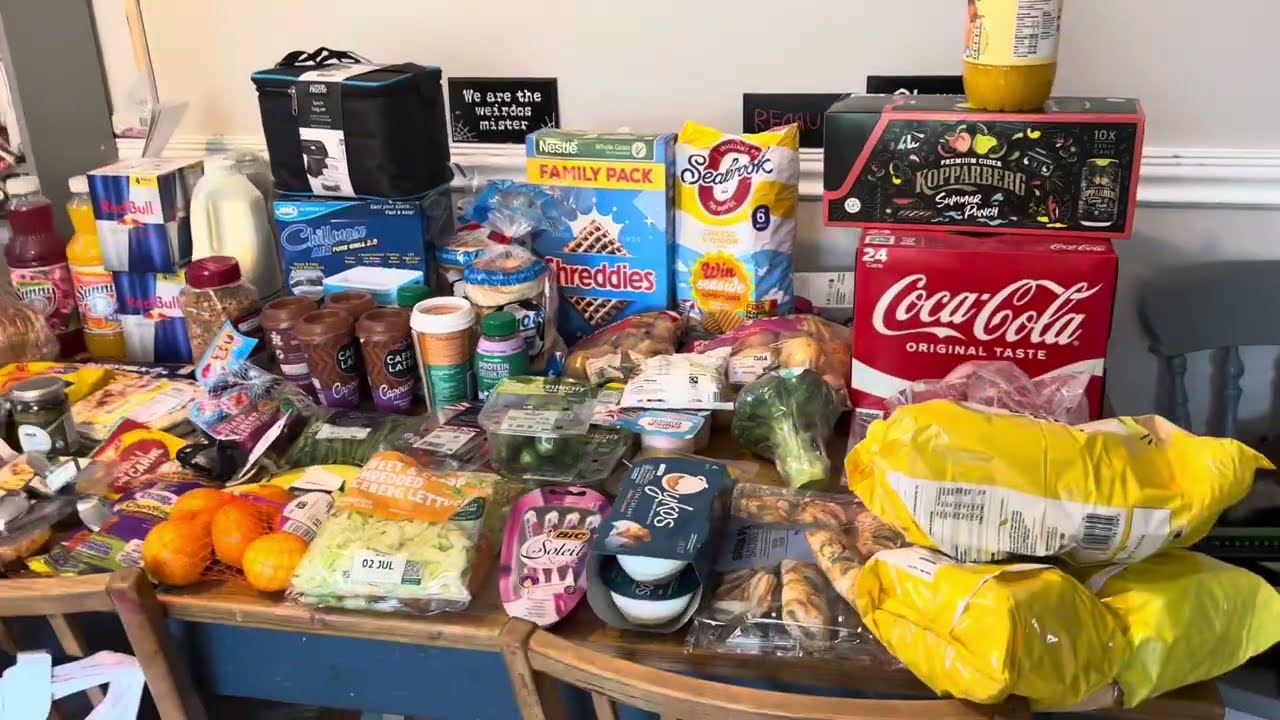 Asda food shop July 2024