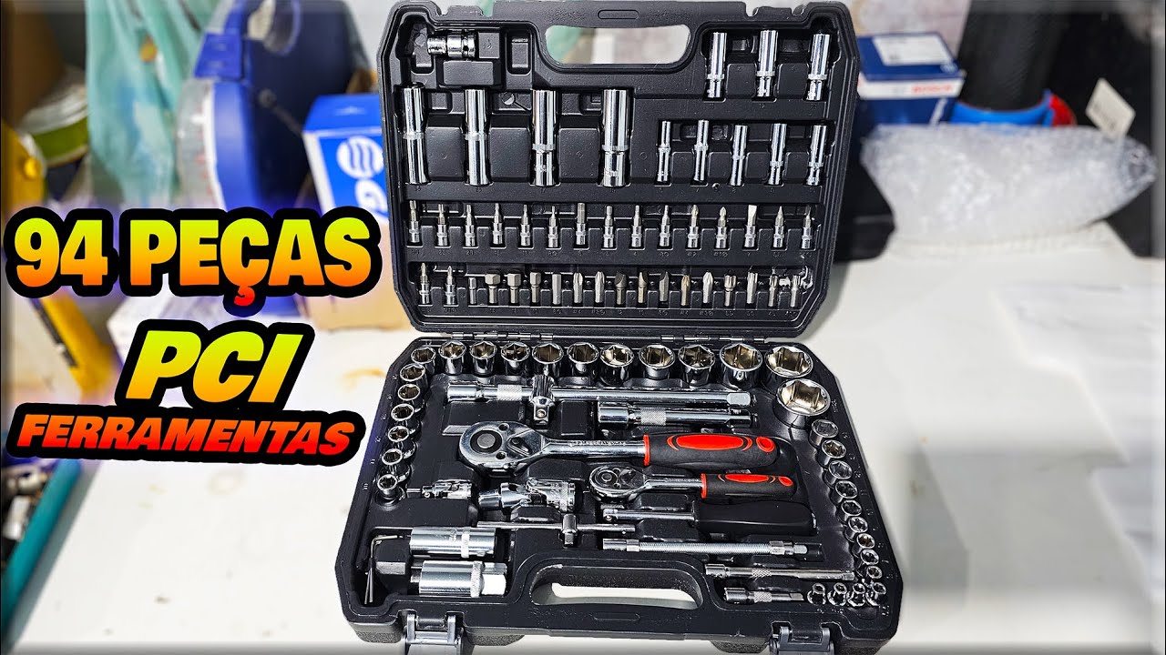 Comprei o Jogo Soquete Chave Catraca Allen 94 Peças Pci Ferramentas