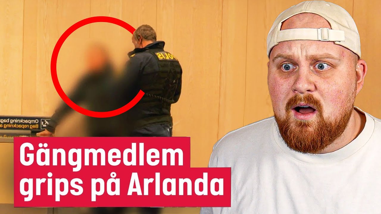 Reagerar på Gängkriminell man STOPPAS på Arlanda!