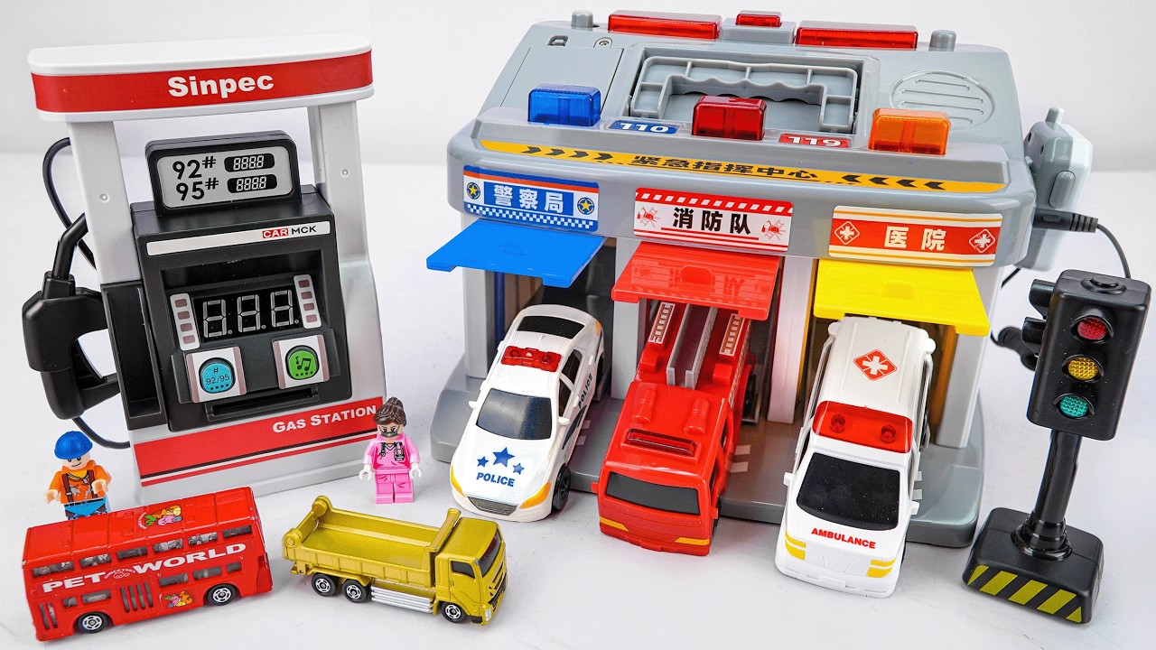 Ultimate Toys Collection, Satisfying Unboxing Police Car Toys Playset ASMR