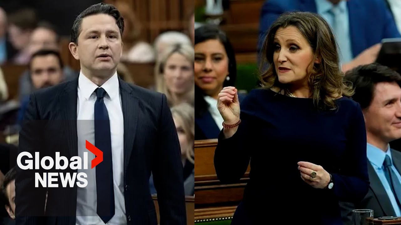 Poilievre trying to “score political points” off the “tragedy of opioids”: Freeland