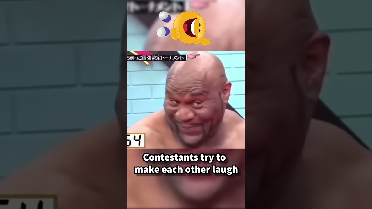 Japanese game show - Contestants try to make each other laugh