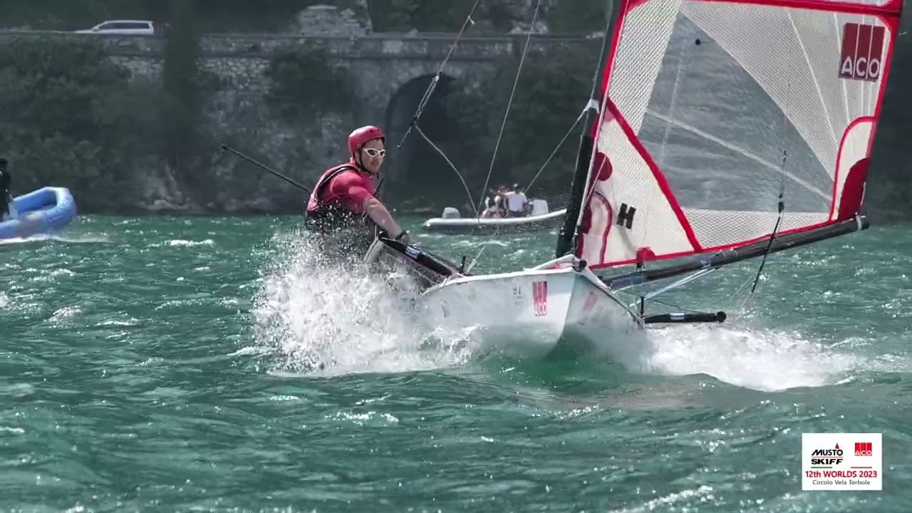 ACO 12th Musto Skiff Worlds 2023 at Lake Garda - best race clips so far