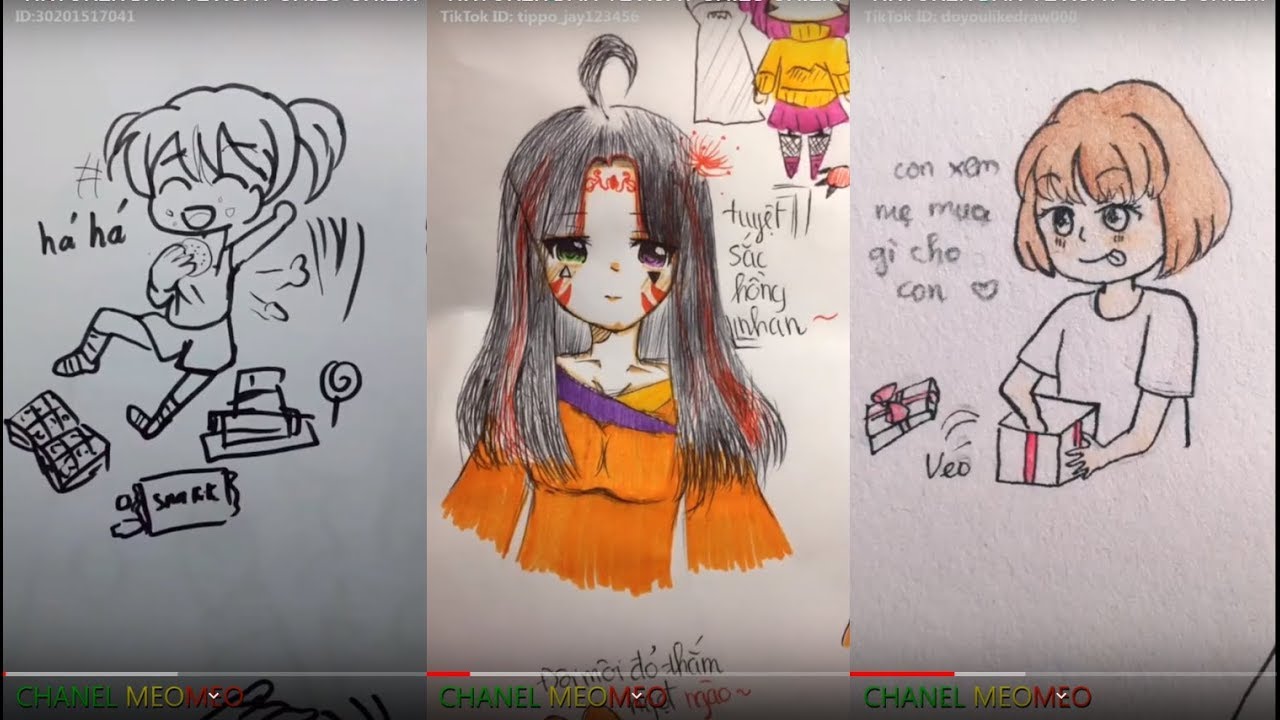 TIK TOK ANIME CUTE - TIK TOK ANIME - TIK TOK PAINTING