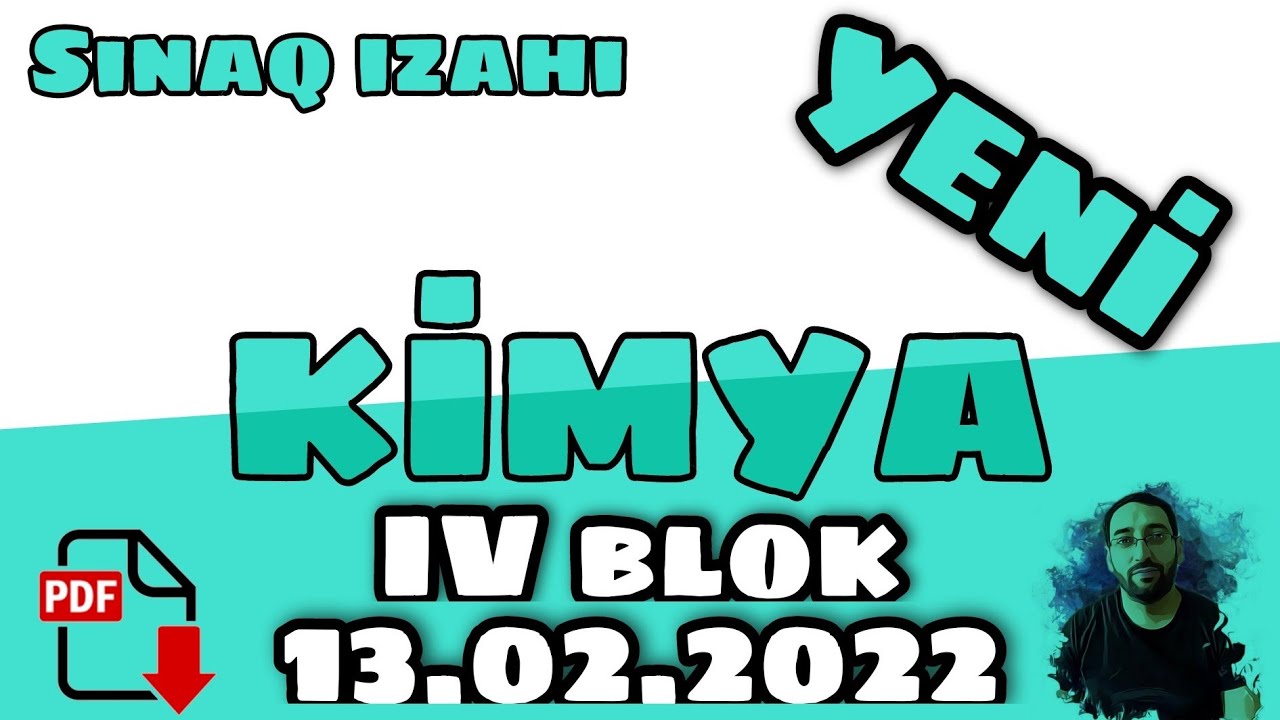 DİM Sınaq kimya 4 cü qrup 13.02.2022 yeni izahı