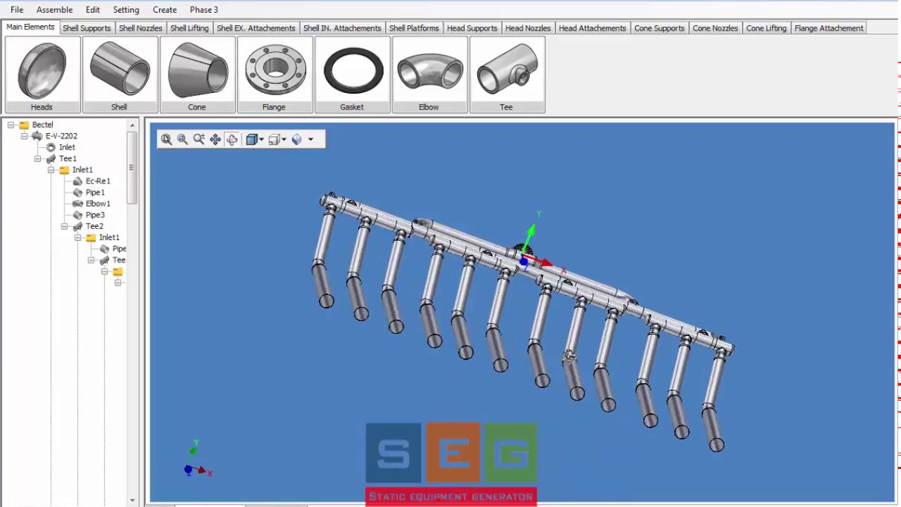 Slug Catcher using SEG (Static Equipment Generator)