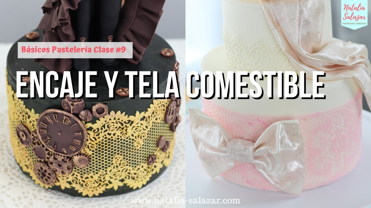 😍Cómo hacer TELA y ENCAJE COMESTIBLE [**Recetas actualizadas 2022**] Natalia Salazar