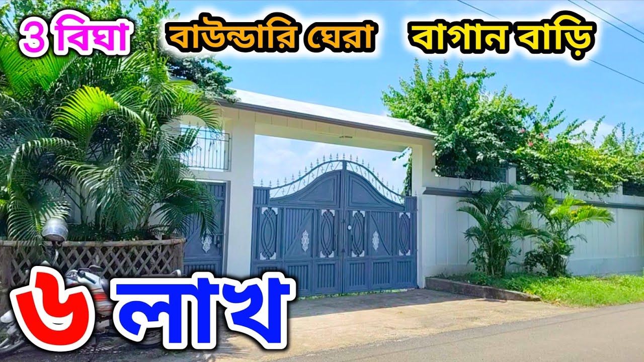 128🔴চওড়া পিচের রাস্তার পাশে 3 বিঘা বাউন্ডারি ঘেরা বাগানবাড়ি বিক্রয়#viral #vlog #viralvideo 