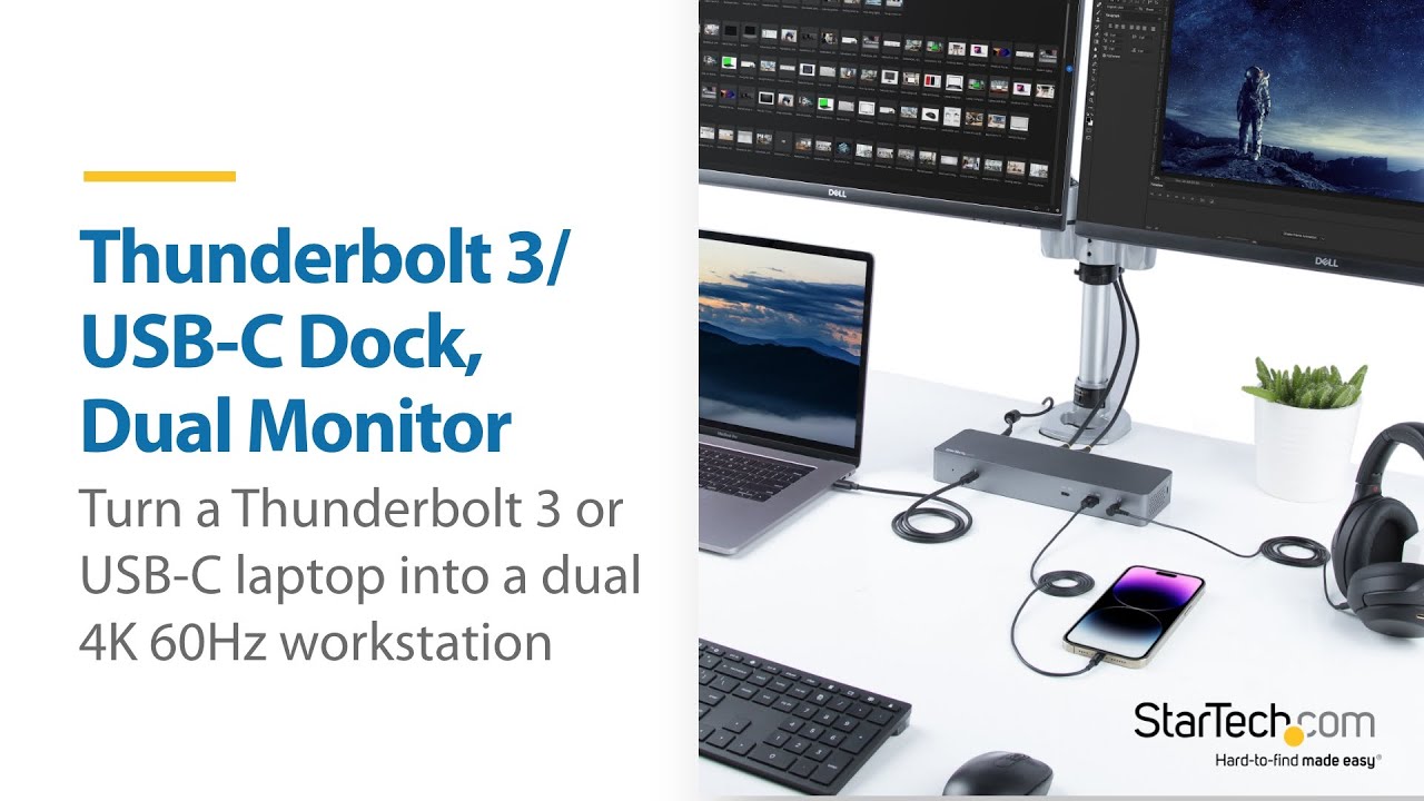 Док-станция Thunderbolt 3 и USB-C | Рабочая станция MacBook | TB3CDK2DH | StarTech.com