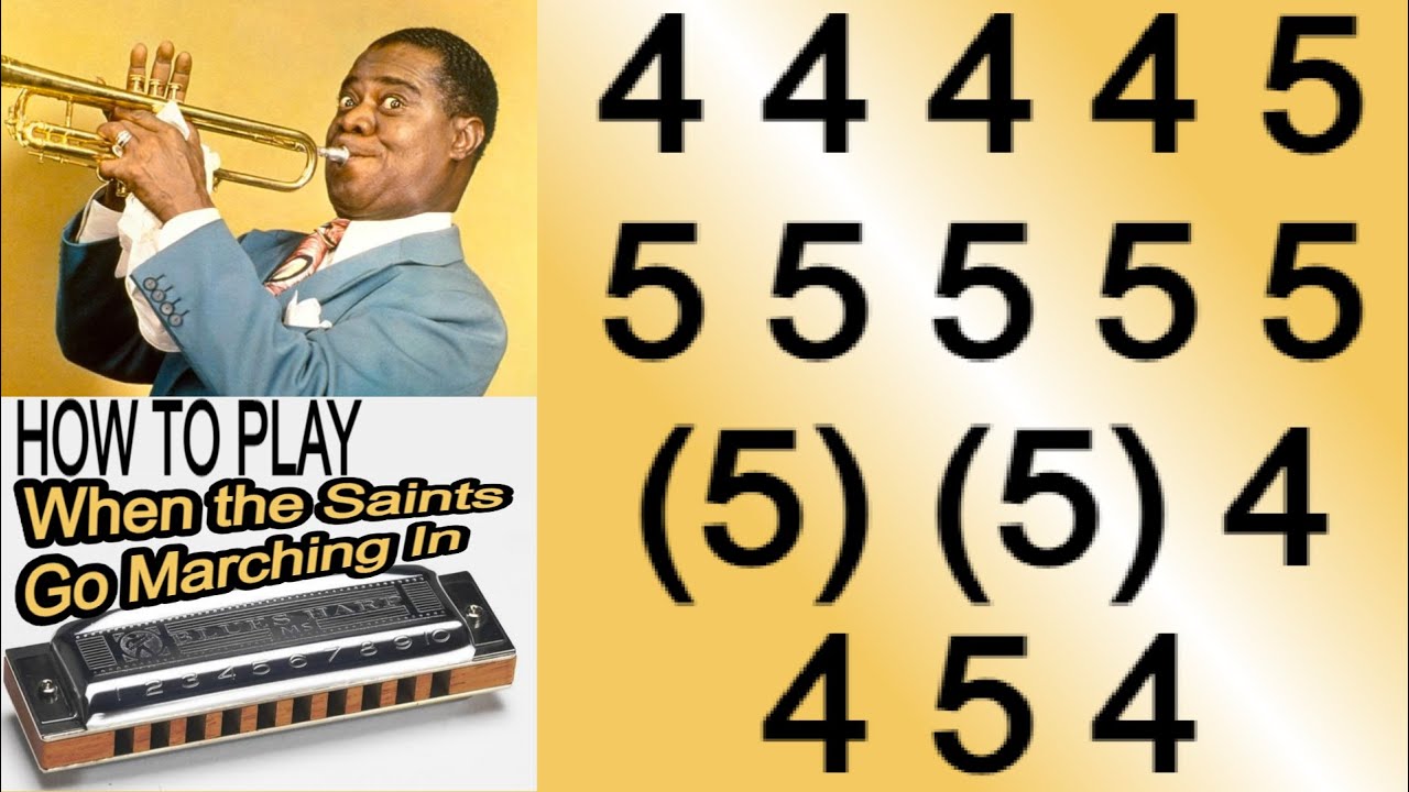 WHEN THE SAINTS GO MARCHIN' IN HARMONICA ( C DIATONIC ), ARMÓNICA C, BLUES HARP C, GAITA DE BOCA C