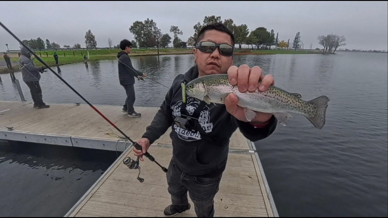 DFG trout fishing at Rancho Seco with Notorious Custom Jigs stickbait. Insta360 X5. Merry Christmas!