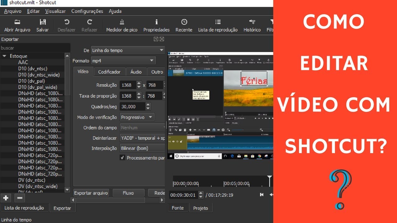 Como editar vídeos com o Shotcut?