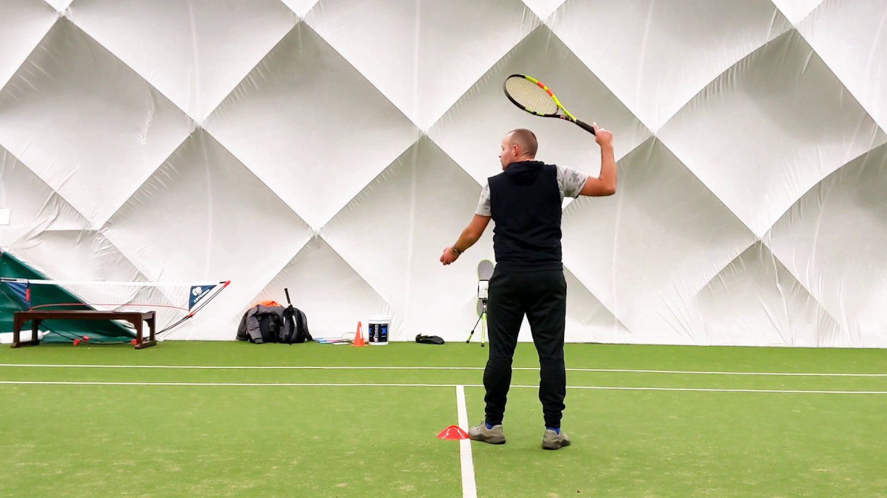 Serve Technique - Serve from 'Trophy Position' at Service Line