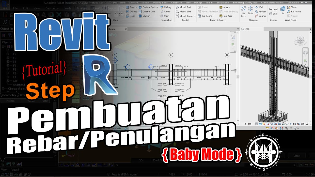 Revit Tutorial - Membuat Rebar/Penulangan di Revit (Baby Mode) Part 1