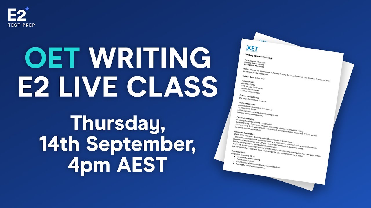 OET LIVE -  OET Writing: Tips & Strategies for a High Score!