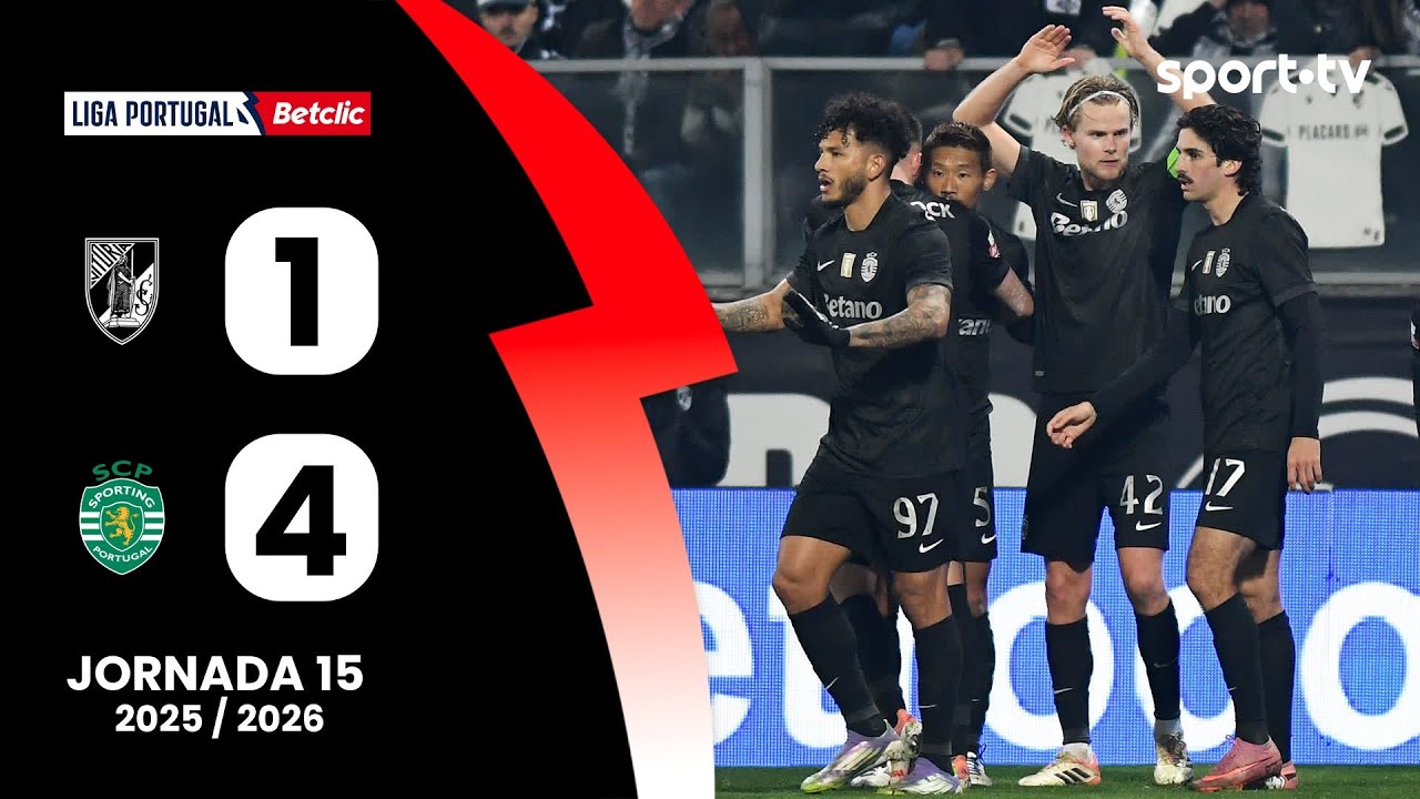 Resumo: Vitória SC 1-4 Sporting - Liga Portugal Betclic | sport tv
