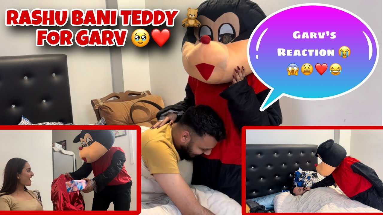 Rashu Bani Teddy bear 🧸 for Garv 🥹♥️ || Dont miss his reaction 😭♥️ || Rashika & Garv
