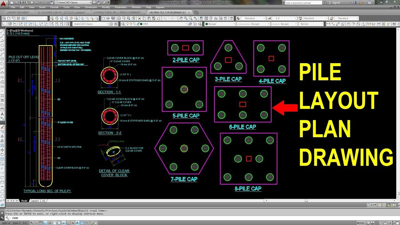 Как нарисовать план расположения свай в AutoCAD