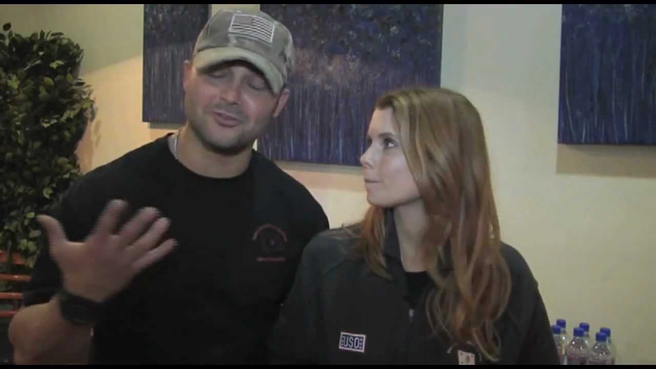 NY Yankee Nick Swisher with Joanna Garcia USO visit Afghanistan, Thanksgiving 2011