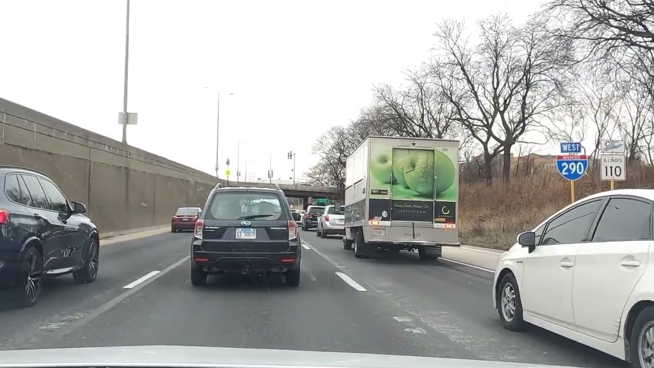 Chicago POV Drive - 290W Expressway #chicago #pov #travel #explore #westside #winter #driving #asmr