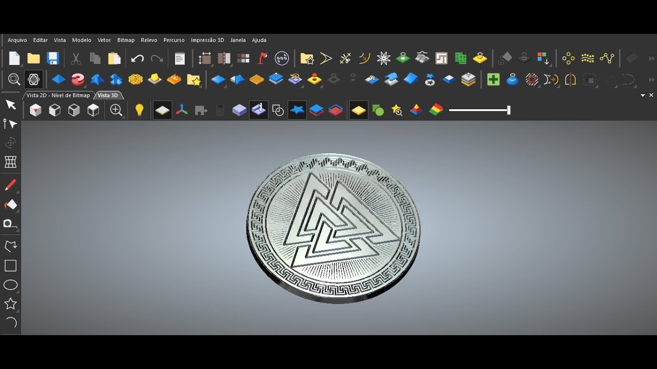 Como Vetorizar Imagens no Artcam 2018 - Tutorial - Aula 4