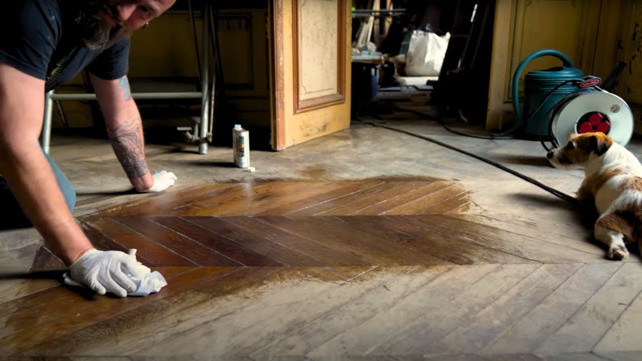 What's Under The Century's Of Dust - Reviving The Chateau Library's Oak Parquet Floor