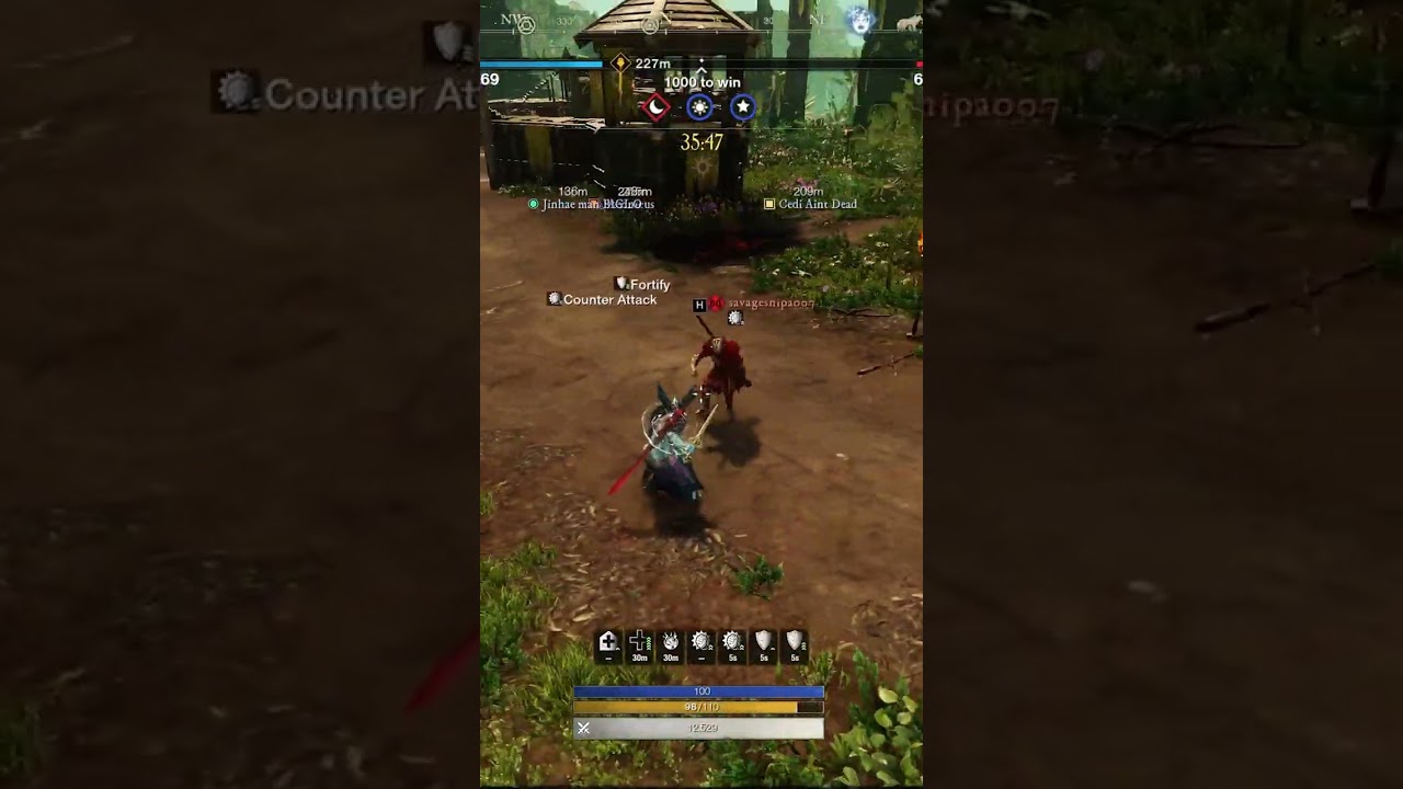 Greatsword Crosscut Solo Kill | OPR | New World #shorts