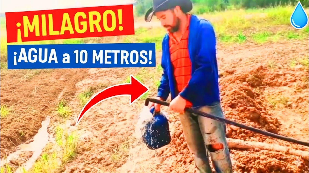 ​¡MILAGRO! Encontré AGUA a 10 metros con este INVENTO CASERO (Paso a paso) 💧✨