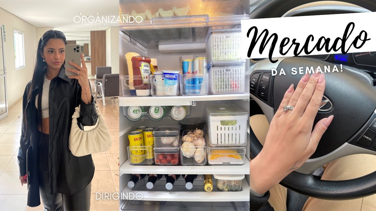 MERCADO DA SEMANA, DIRIGINDO SOZINHA, ORGANIZANDO GELADEIRA E  CÔMODA DA LILI!